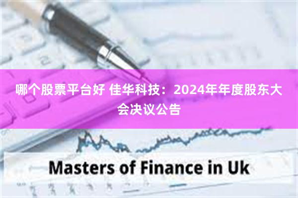 哪个股票平台好 佳华科技：2024年年度股东大会决议公告